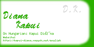 diana kapui business card